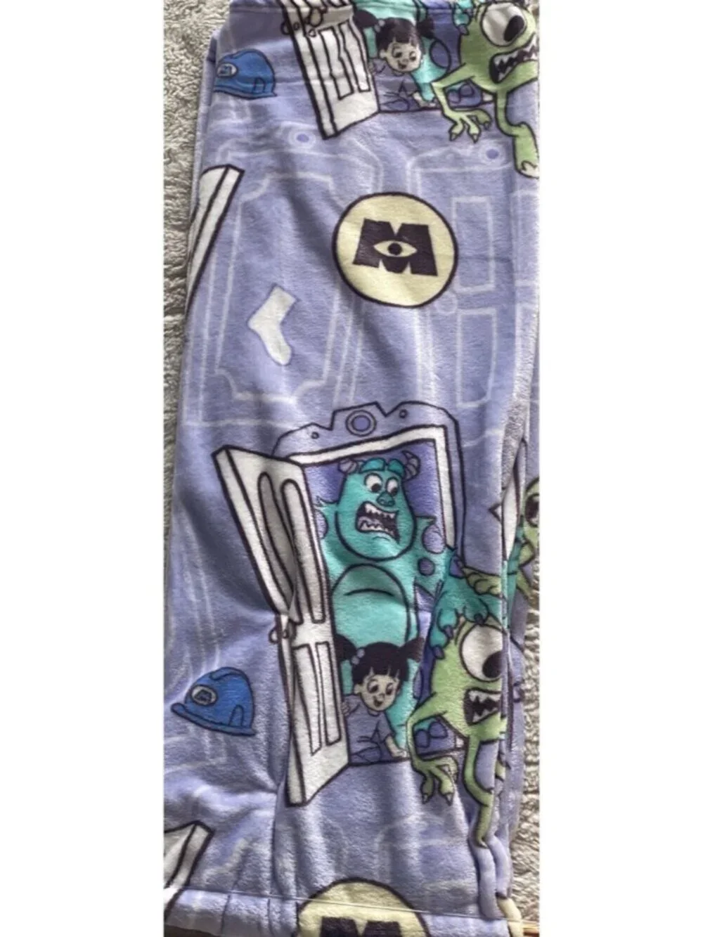 Disney‎ Pixar Monsters Inc Throw Blanket 50”X 70” Sully Mike Boo VIRAL NEW